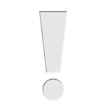 Wit uitroepteken ornament