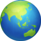 Wereldbol met Azië-Australië - Facebook