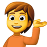 Persoon achter informatiebalie - Facebook