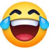 Gezicht met tranen van vreugde - Facebook