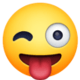 Knipoog met uitgestoken tong - Facebook