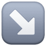 Pijl rechtsomlaag - Facebook