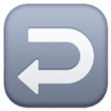 Pijl naar rechts die naar links draait - Facebook