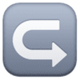 Pijl naar links die naar rechts draait - Facebook