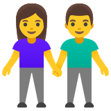 Man en vrouw hand in hand - Noto Color Emoji
