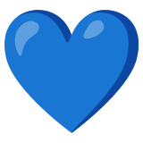 Blauw hart - Noto Color Emoji