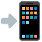 Mobiel met pijl - Noto Color Emoji