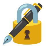 Slot met pen - Noto Color Emoji