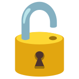 Geopend hangslot - Noto Color Emoji