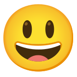 Grijnzend gezicht met grote ogen - Noto Color Emoji