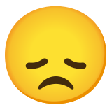Teleurgesteld gezicht - Noto Color Emoji