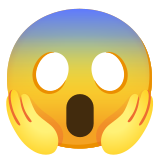 Angstig schreeuwend gezicht - Noto Color Emoji