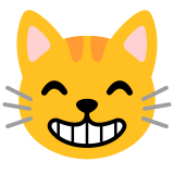 Grijnzende kat met lachende ogen - Noto Color Emoji