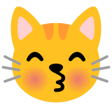 Kussende kat - Noto Color Emoji