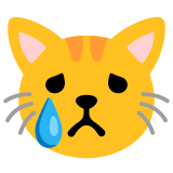 Huilende kat - Noto Color Emoji