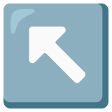 Pijl linksomhoog - Noto Color Emoji