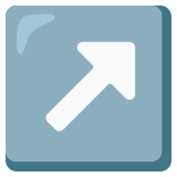 Pijl rechtsomhoog - Noto Color Emoji