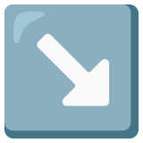 Pijl rechtsomlaag - Noto Color Emoji