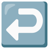 Pijl naar rechts die naar links draait - Noto Color Emoji