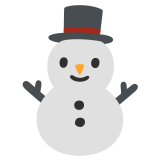 Sneeuwpop zonder sneeuwvlokken - Noto Color Emoji