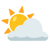 Zon achter wolk - Noto Color Emoji