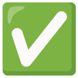 Knop voor vinkje - Noto Color Emoji