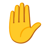 Opgeheven hand - Noto Color Emoji