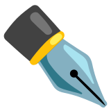 Kroontjespen met zwarte punt - Noto Color Emoji