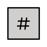 Toets: # - OpenMoji