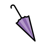 Ingevouwen paraplu - OpenMoji
