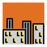 Stad bij schemering - OpenMoji