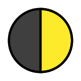 Maan in eerste kwartier - OpenMoji