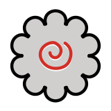 Viskoekje met krul - OpenMoji