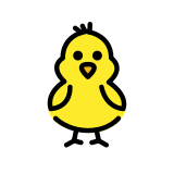 Naar voren kijkend kuikentje - OpenMoji
