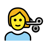 Persoon die wordt geknipt - OpenMoji