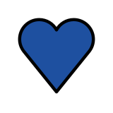 Blauw hart - OpenMoji
