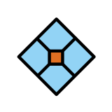 Ruitvorm met stip erin - OpenMoji