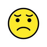 Teleurgesteld gezicht - OpenMoji