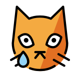 Huilende kat - OpenMoji