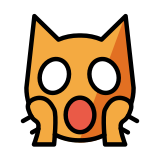 Vermoeide kat - OpenMoji
