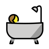 Persoon in badkuip - OpenMoji
