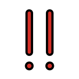 Dubbel uitroepteken - OpenMoji