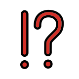 Uitroepteken en vraagteken - OpenMoji