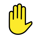 Opgeheven hand - OpenMoji