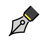 Kroontjespen met zwarte punt - OpenMoji