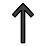 Pijl omhoog - OpenMoji