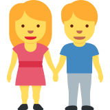 Man en vrouw hand in hand - Twitter / X