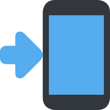 Mobiel met pijl - Twitter / X