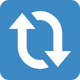 Verticale pijlen met de klok mee - Twitter / X