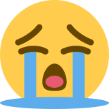 Hard huilend gezicht - Twitter / X